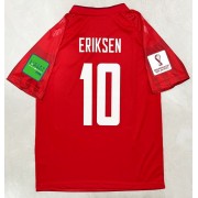 Camisetas De Futbol Selección Dinamarca Copa Mundial 2022 Christian Eriksen 10 Primera Equipación..
